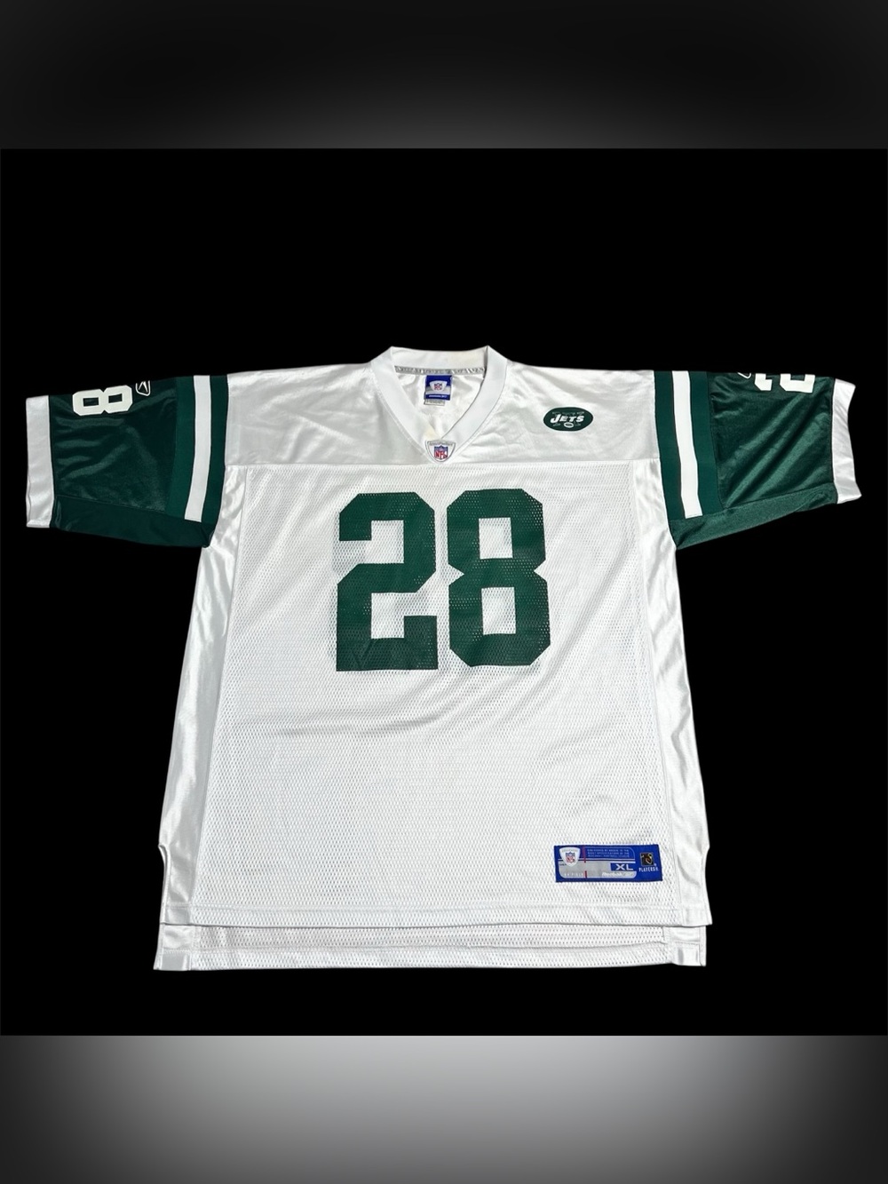 Reebok NFL New York Jets Curtis Martin #28 Jersey White Green Size XL